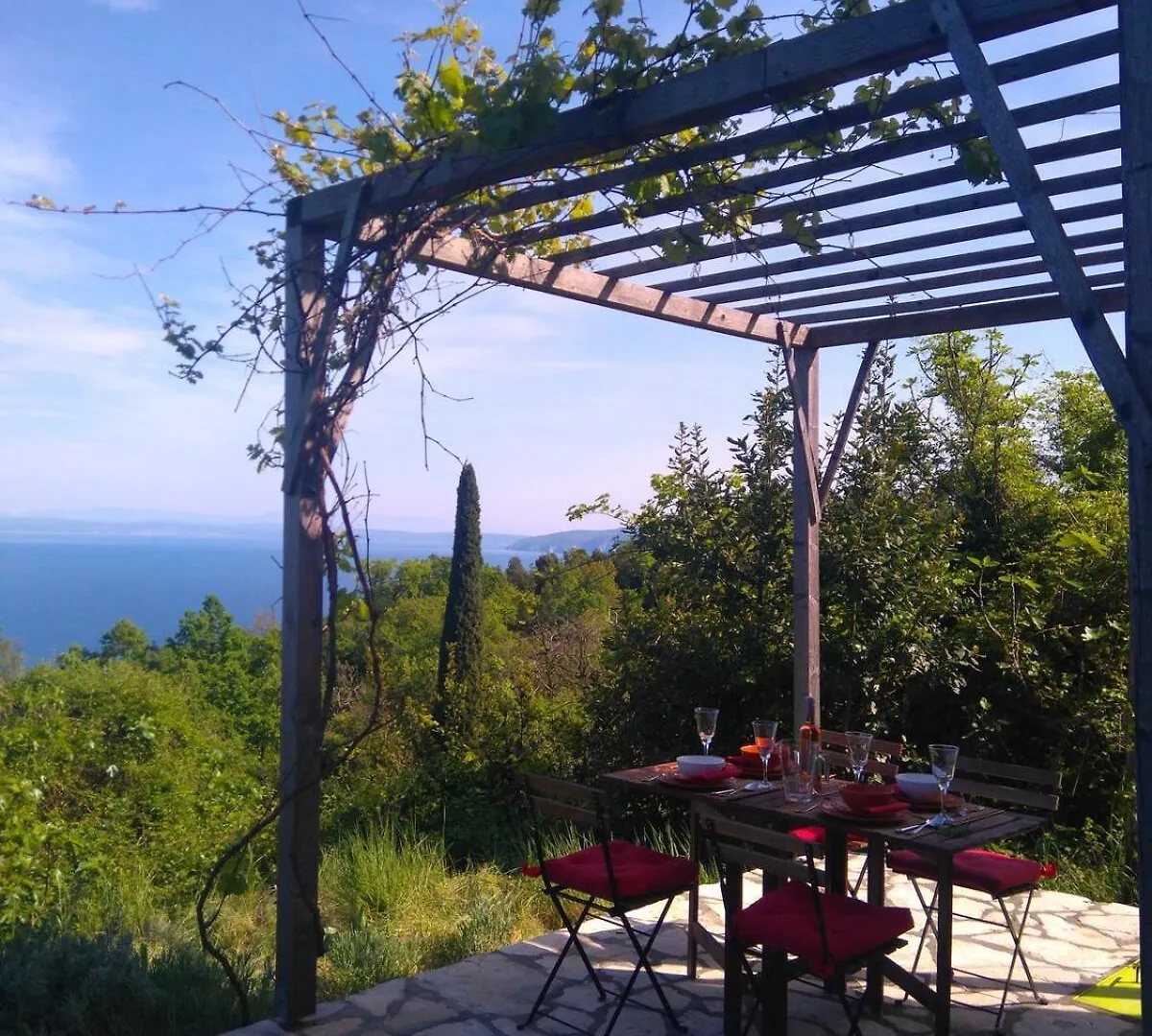 Meerloft, Steinhaus Prem Mit Panorama Meerblick Moscenicka Draga Croatia